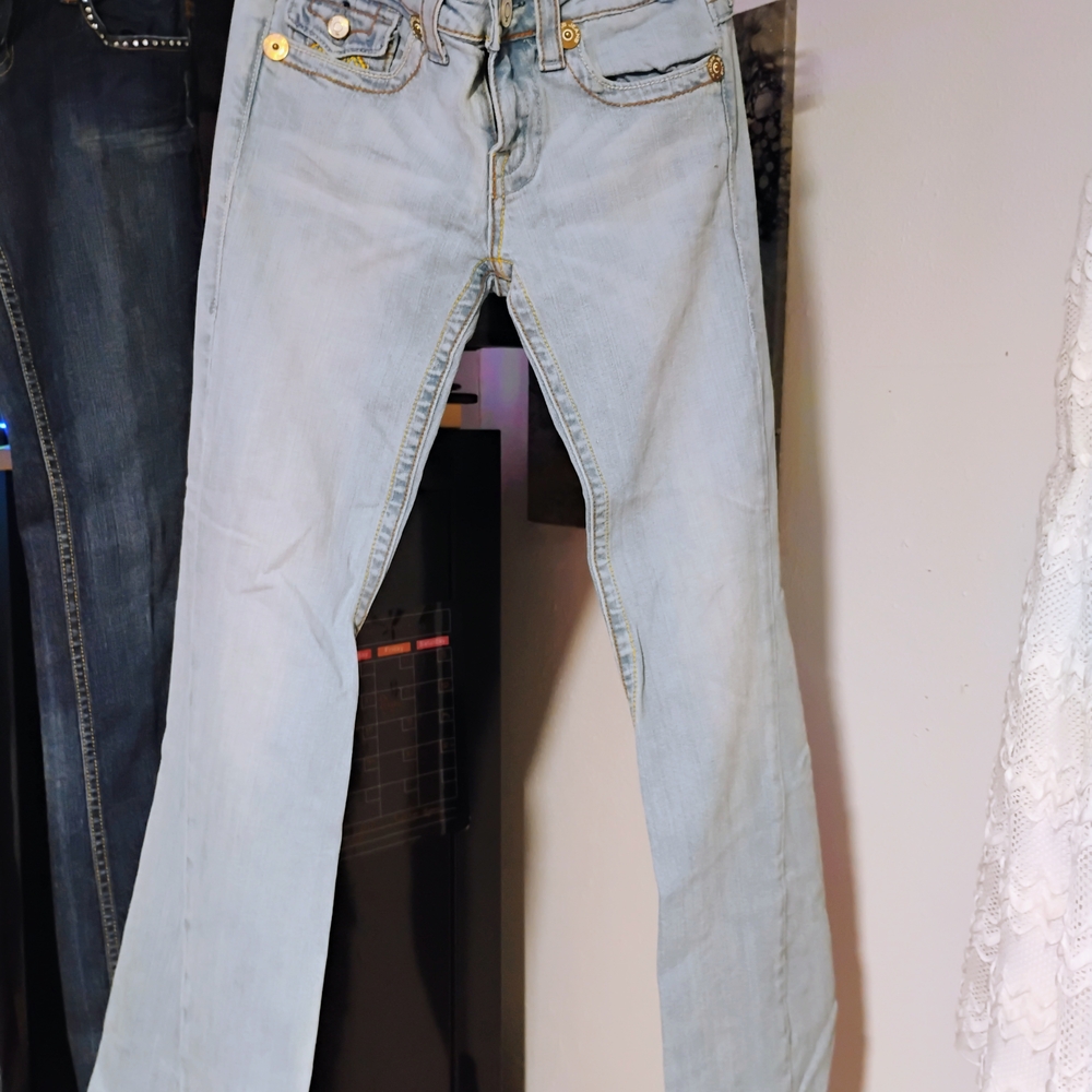 Vigoss Blue Flare Wide Leg Jeans